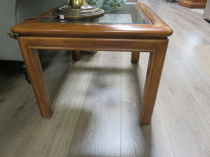 Side Table with Glass Insert