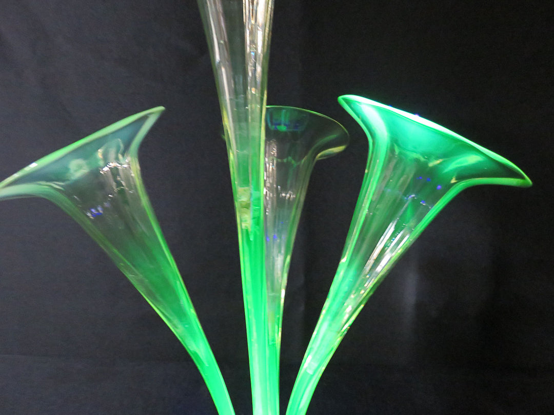 Antique Vaseline Glass Epergne