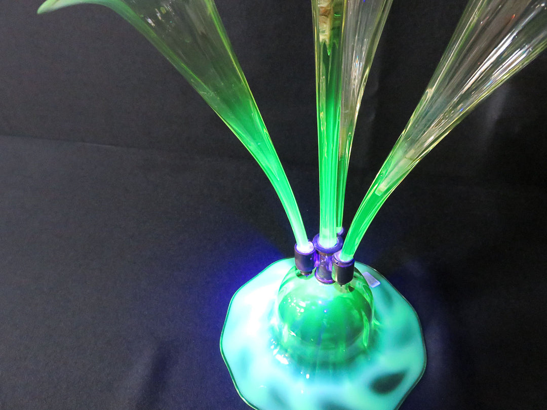 Antique Vaseline Glass Epergne