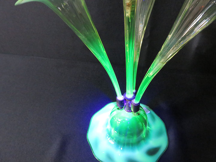 Antique Vaseline Glass Epergne