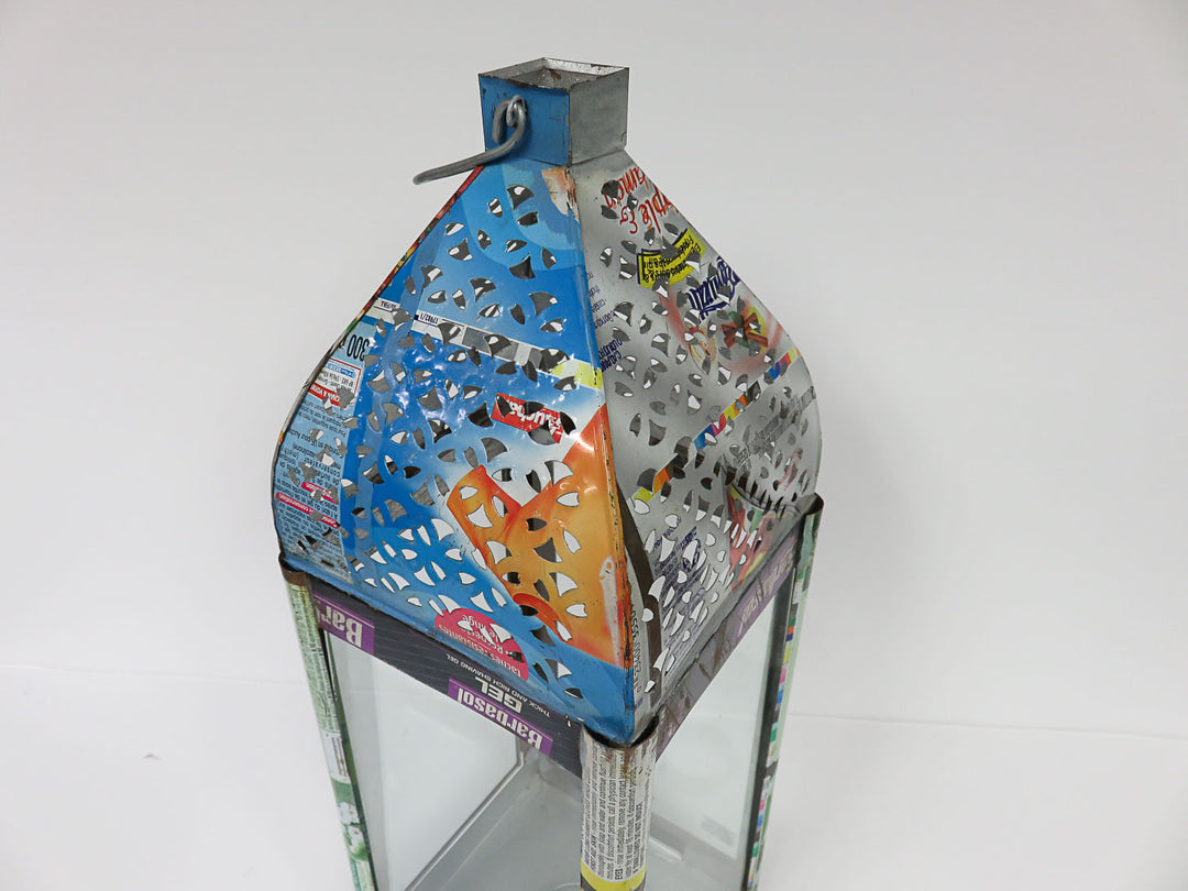Retro Recycled Tin Lantern