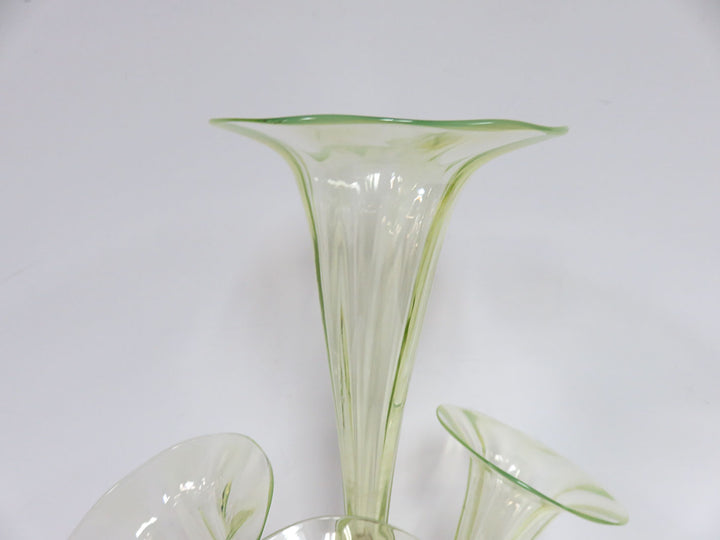 Antique Vaseline Glass Epergne