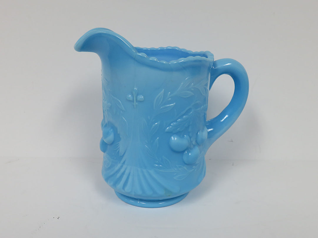 Blue Slag Glass Creamer