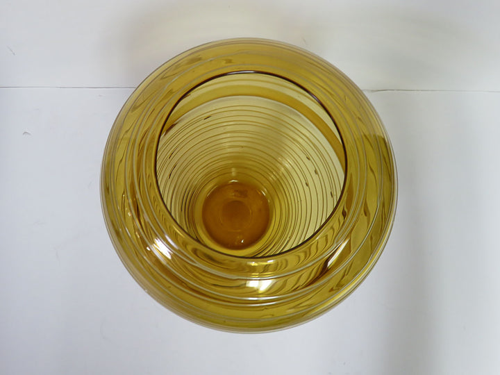 Vintage Threaded Glass Vase