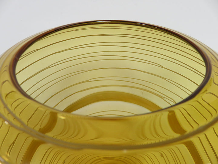 Vintage Threaded Glass Vase
