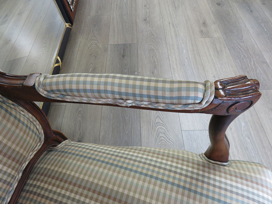 Plaid Bergere Chair