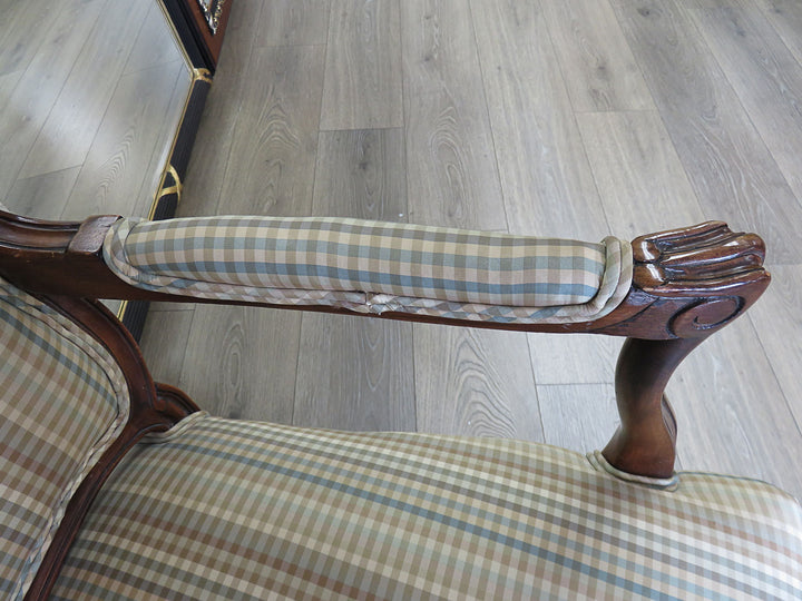 Plaid Bergere Chair