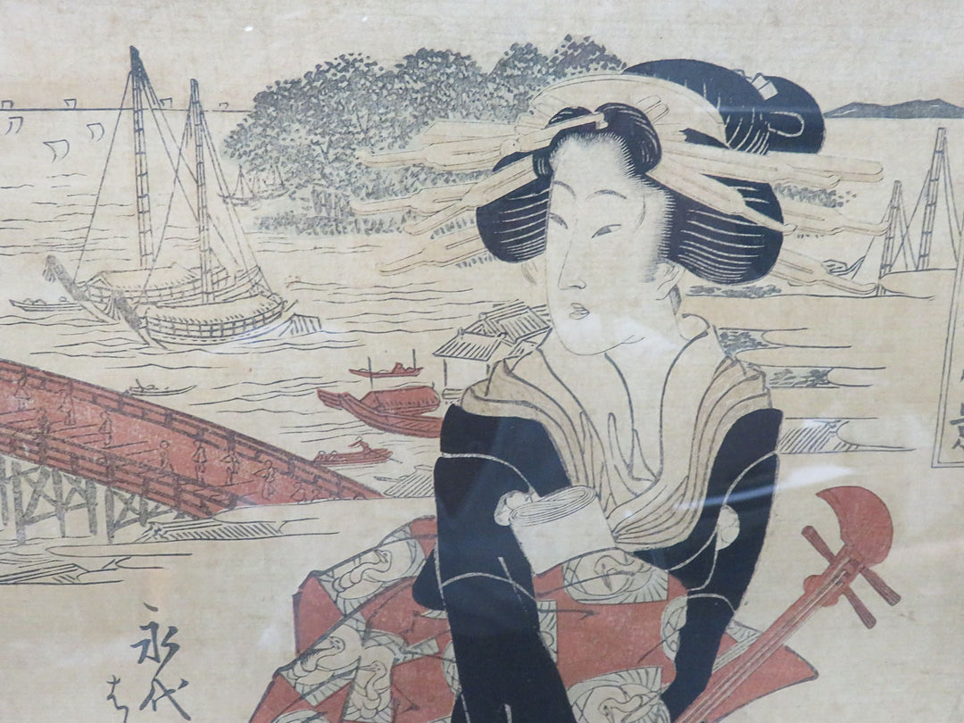 Japanese Woodblock Print by Kikukawa Eizan
