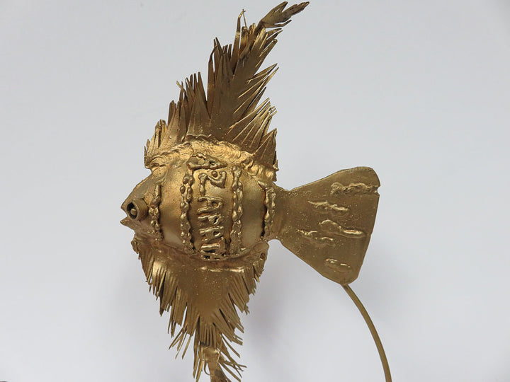 Goldtone Fish Sculpture