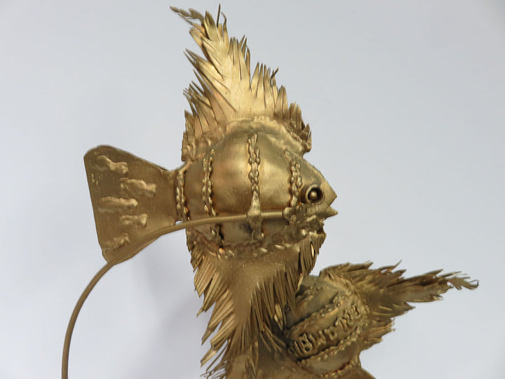 Goldtone Fish Sculpture