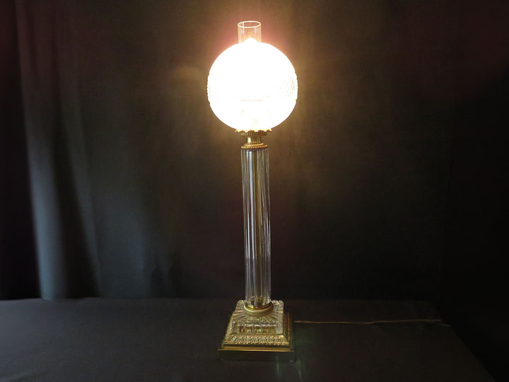 Glass Column Table Lamp