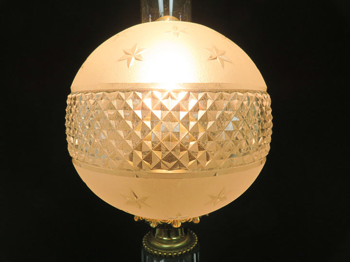Glass Column Table Lamp