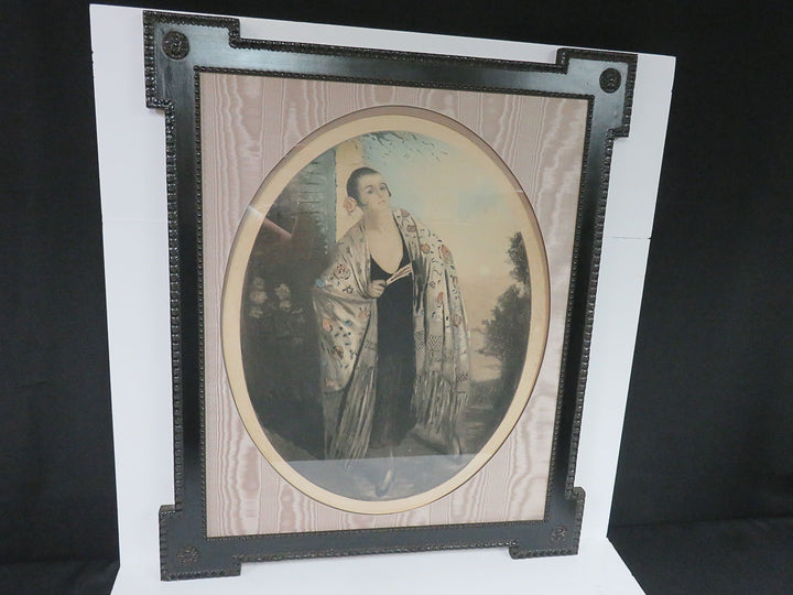 Antique Oval Print of Woman