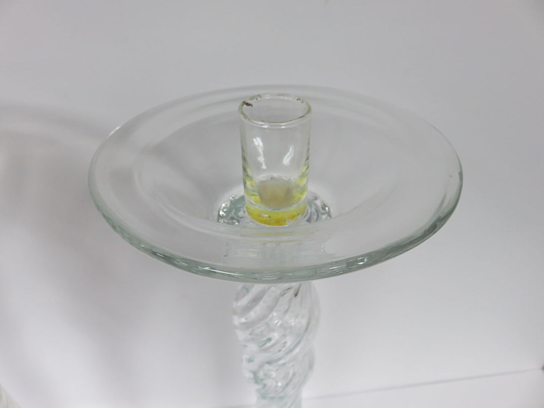 Swirl Glass Candlesticks