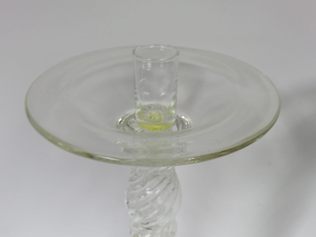 Swirl Glass Candlesticks