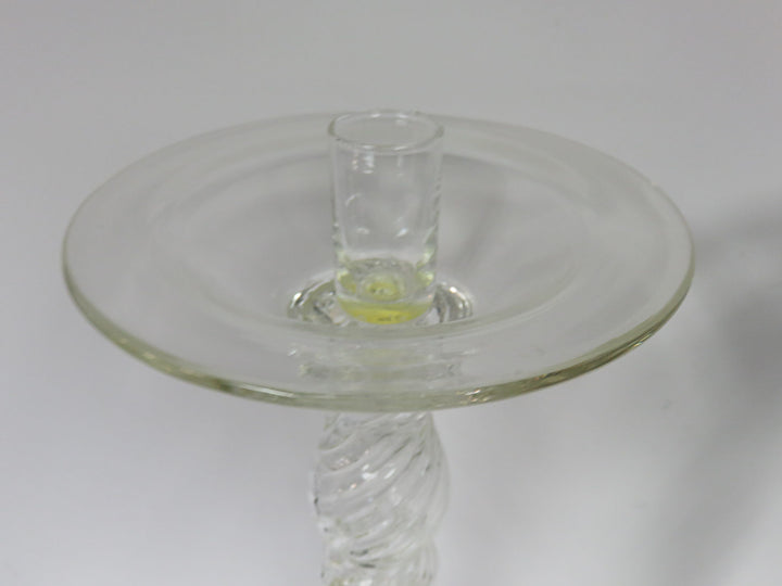 Swirl Glass Candlesticks