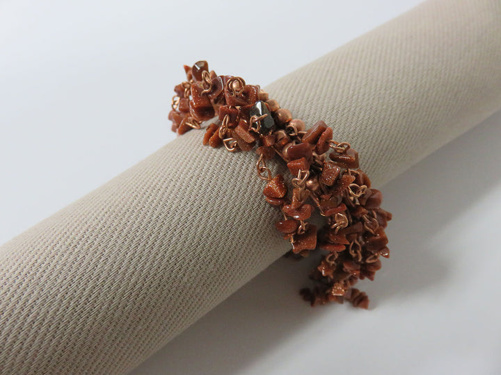Copper Beaded Napkin Rings