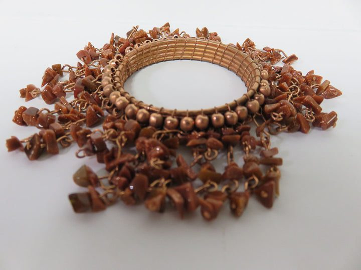 Copper Beaded Napkin Rings
