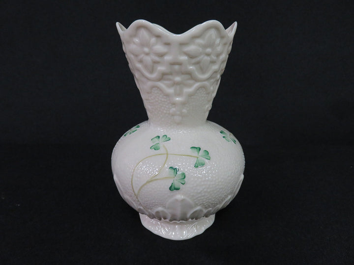 Belleek Vase with Scalloped Edge