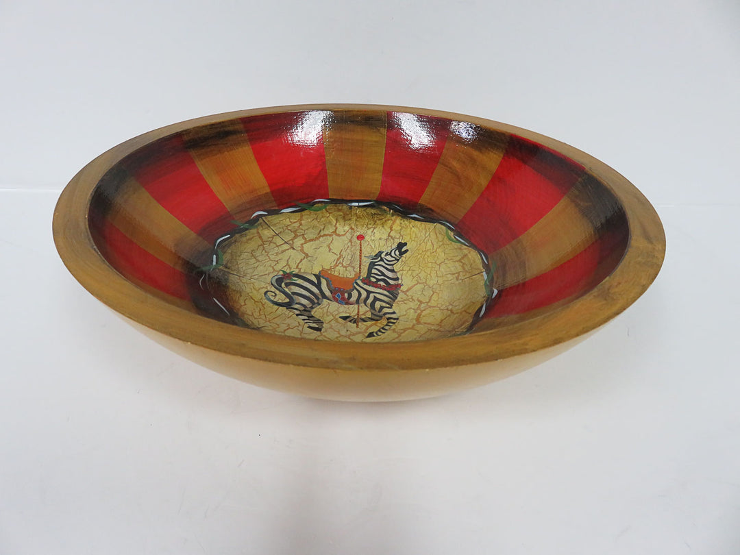Hand Painted Wood Bowl