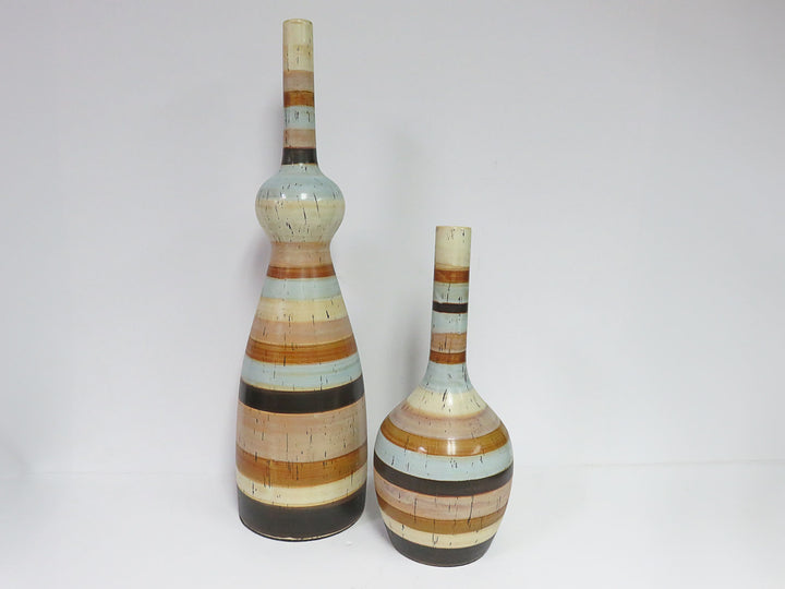 Ceramic Striped Vases