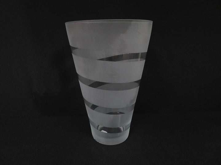 Frosted and Clear Vase