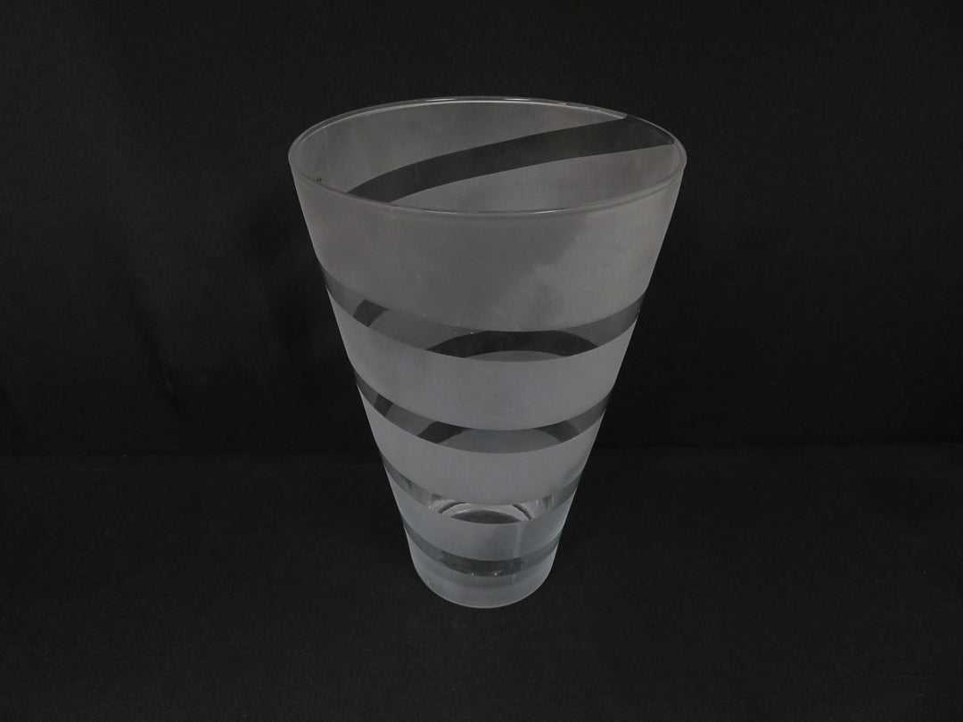 Frosted and Clear Vase