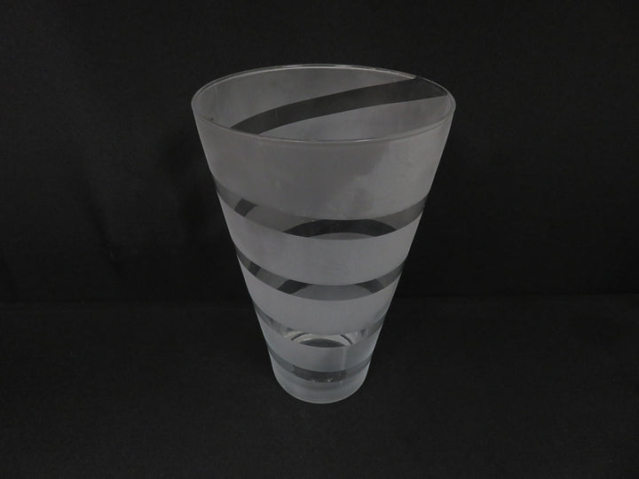 Frosted and Clear Vase