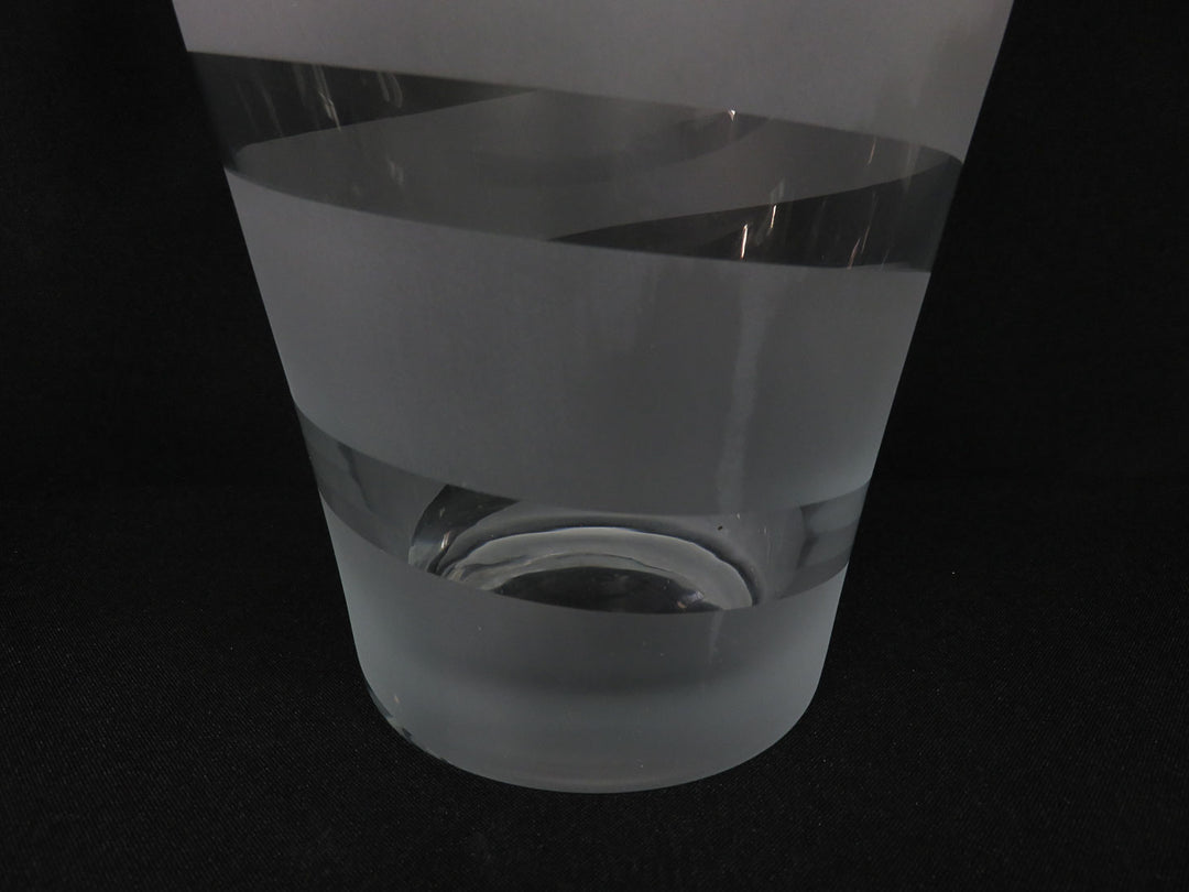 Frosted and Clear Vase