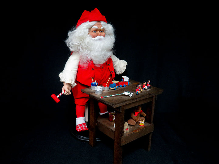 Danbury Mint Santa at Workbench