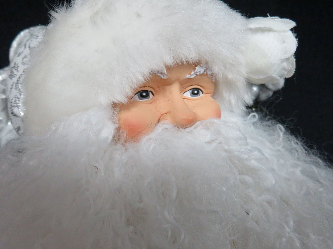Silver Brocade Coat Santa