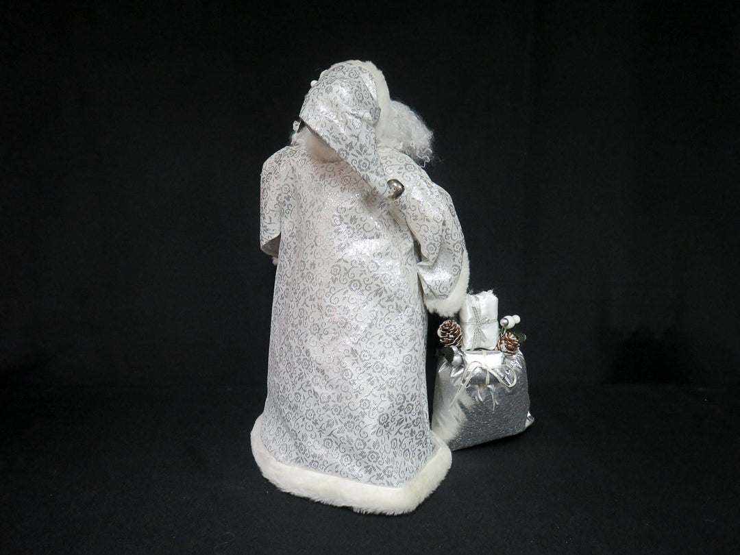 Silver Brocade Coat Santa