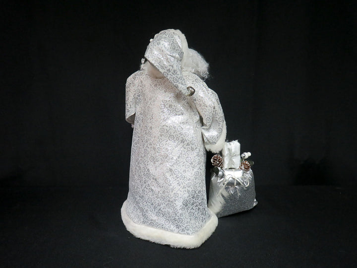 Silver Brocade Coat Santa