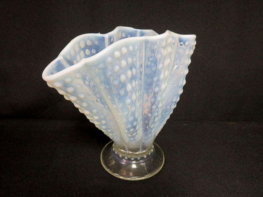 Fenton Opalescent Fan Vase
