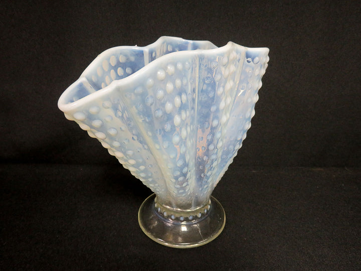 Fenton Opalescent Fan Vase