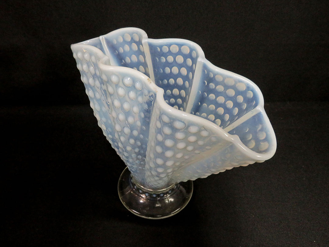 Fenton Opalescent Fan Vase