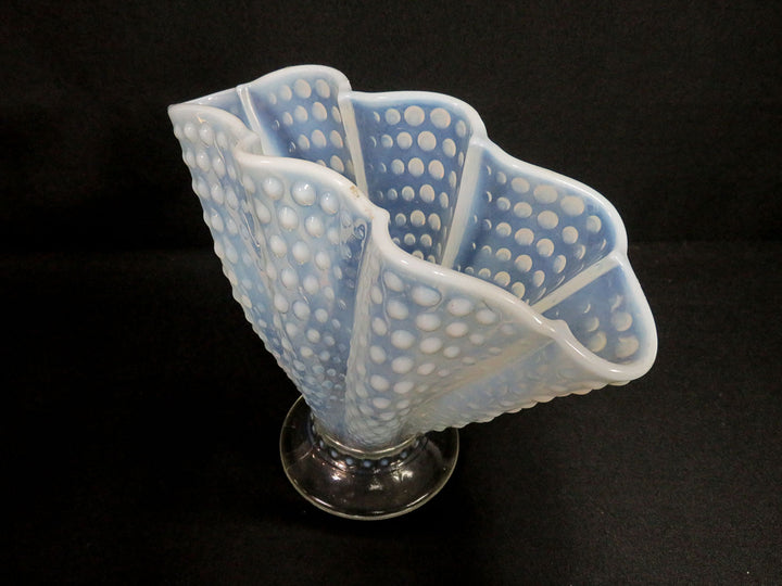 Fenton Opalescent Fan Vase