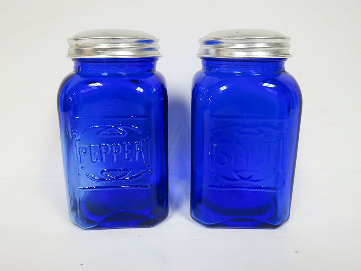 Blue Glass Salt & Pepper Set