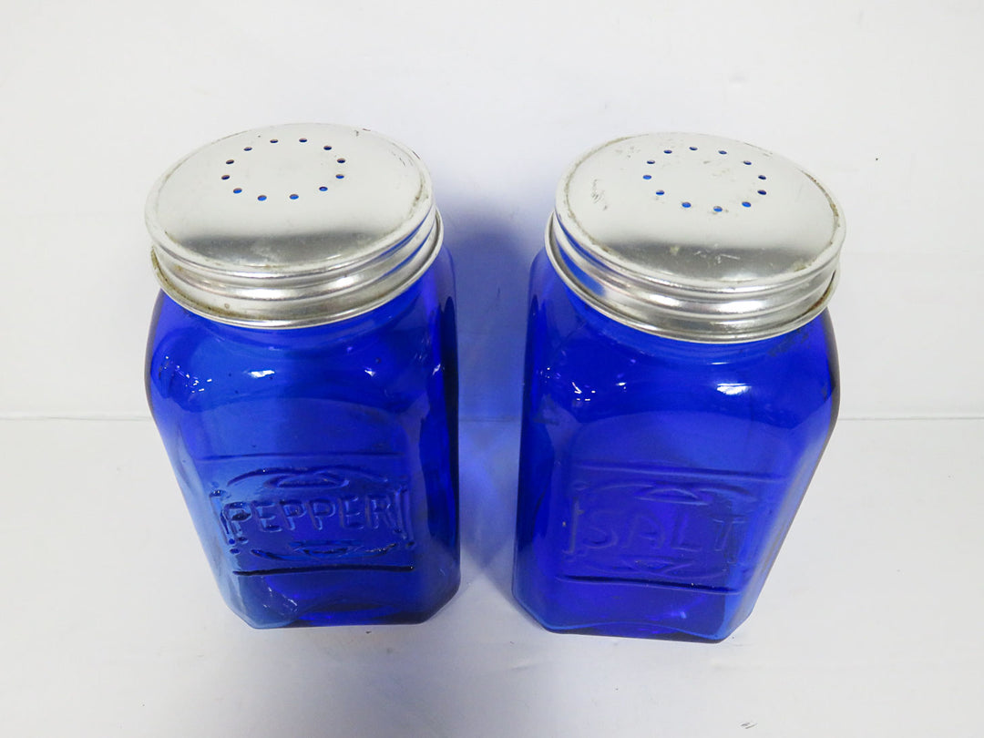 Blue Glass Salt & Pepper Set