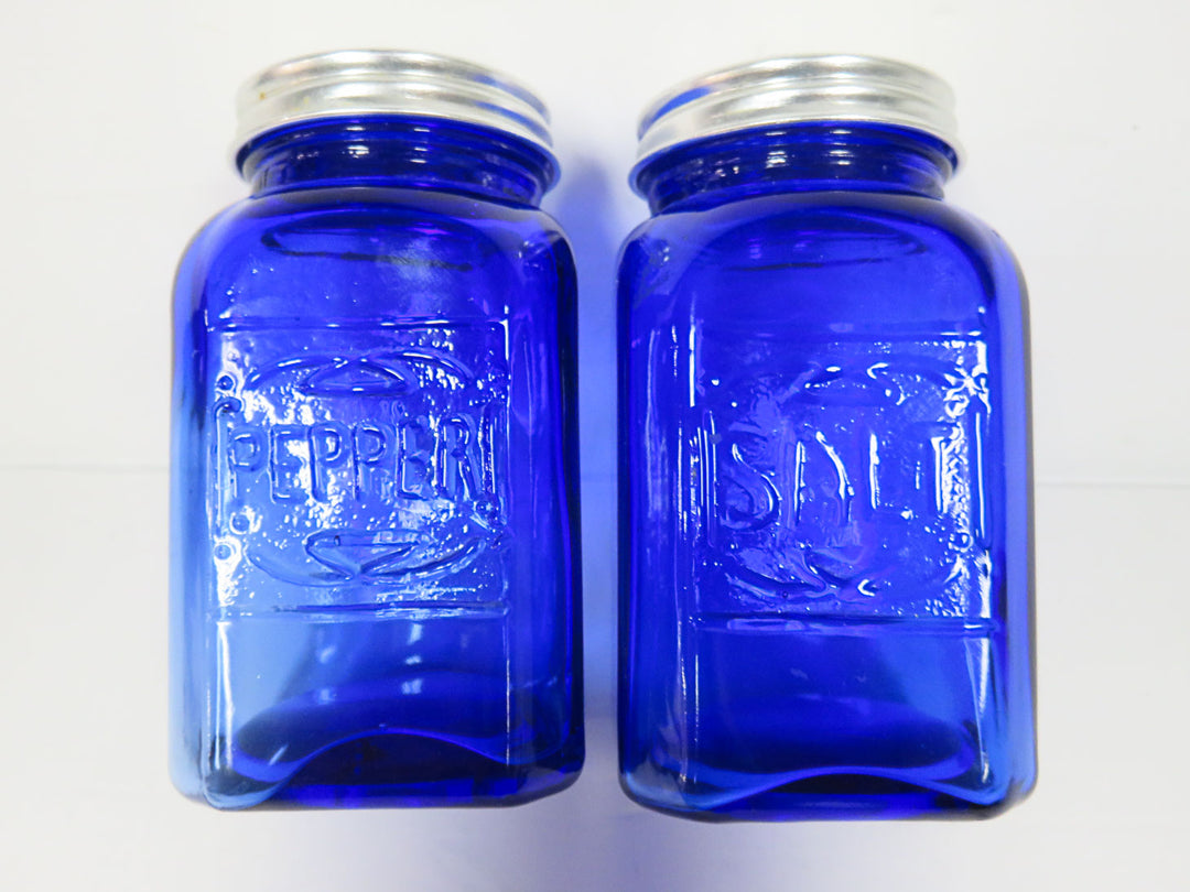 Blue Glass Salt & Pepper Set