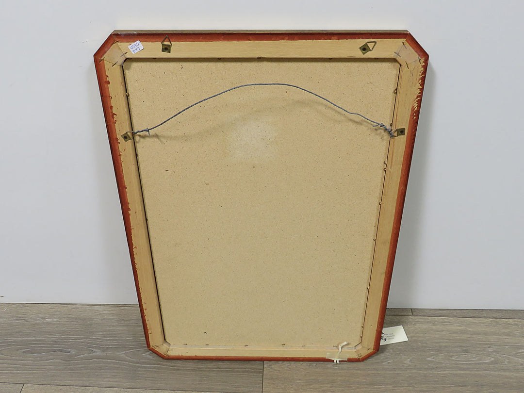 Beveled Gold and Red Mirror