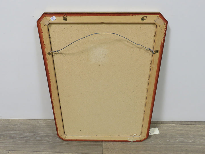 Beveled Gold and Red Mirror