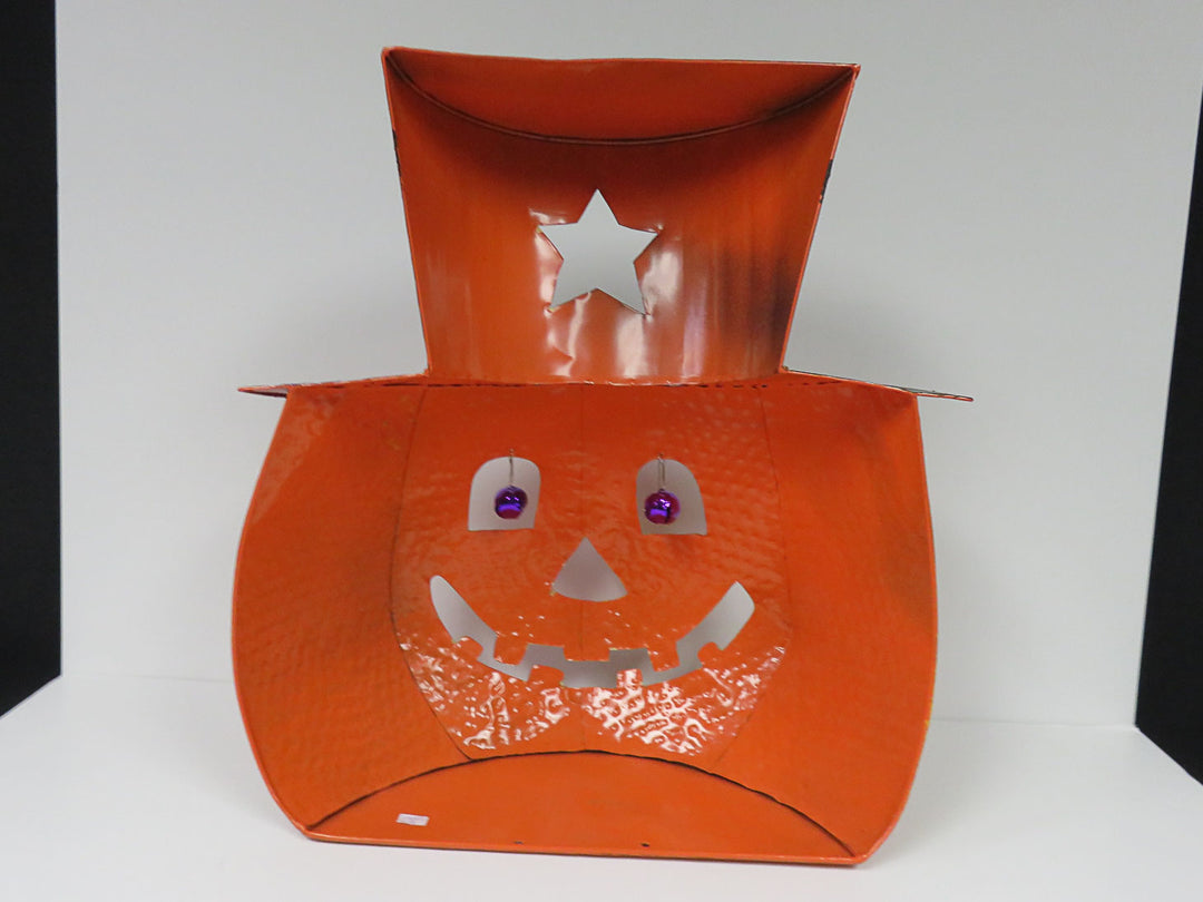 Hammered Metal Jack 'O Lantern