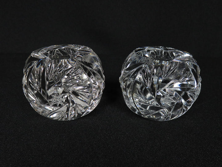 Cut Glass Candleholders