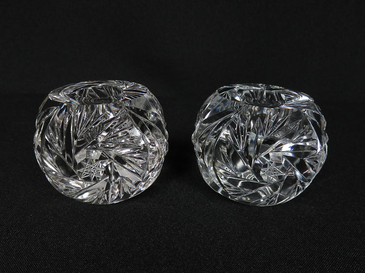 Cut Glass Candleholders