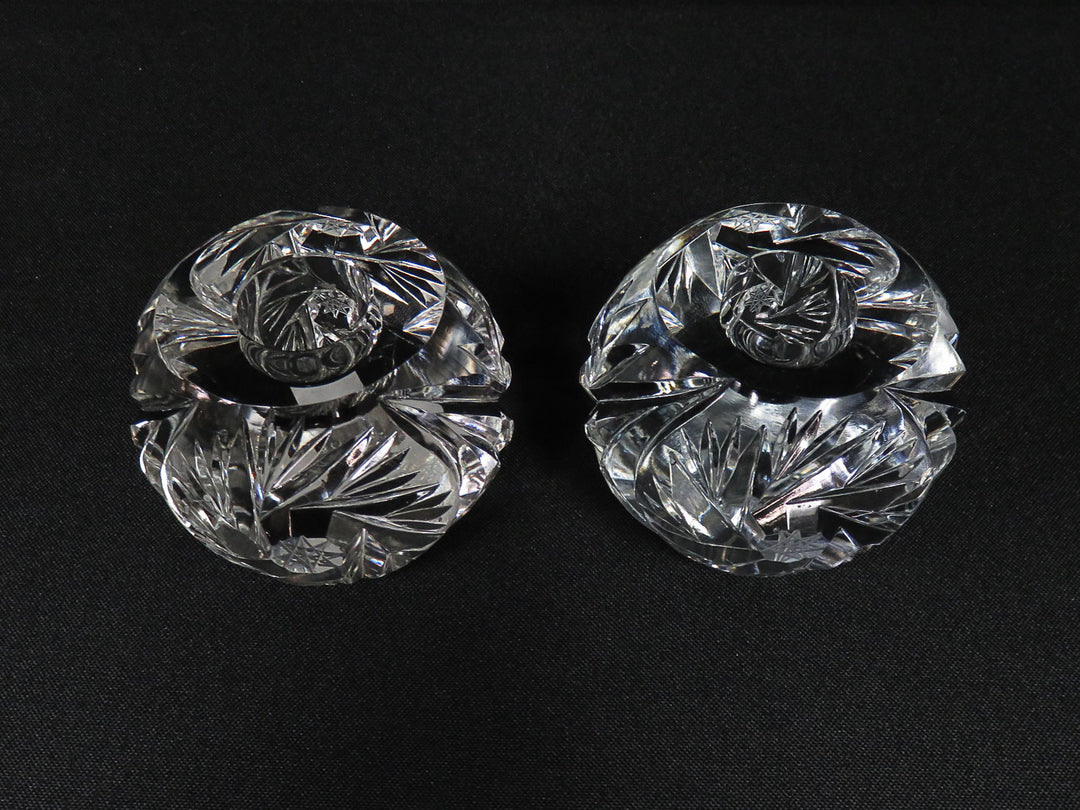 Cut Glass Candleholders