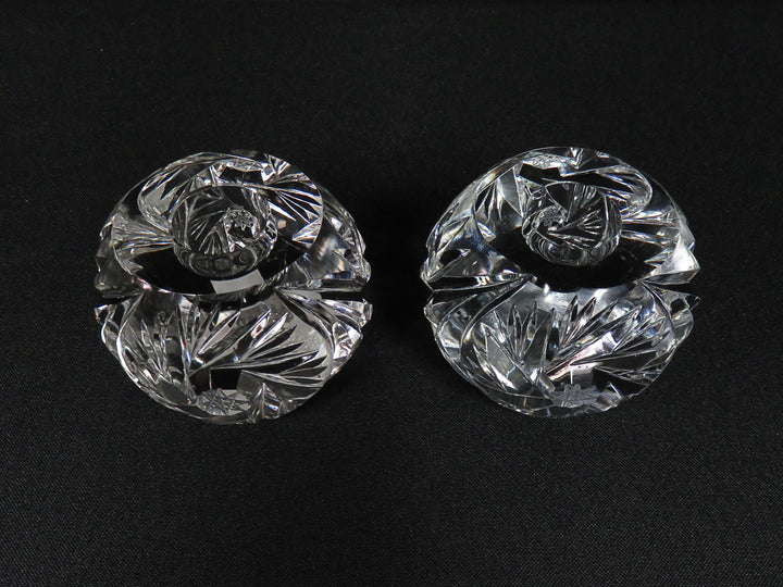 Cut Glass Candleholders