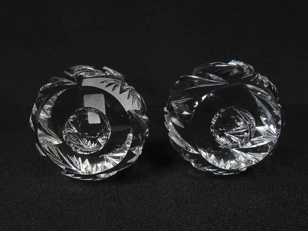 Cut Glass Candleholders