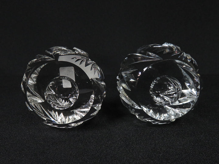 Cut Glass Candleholders