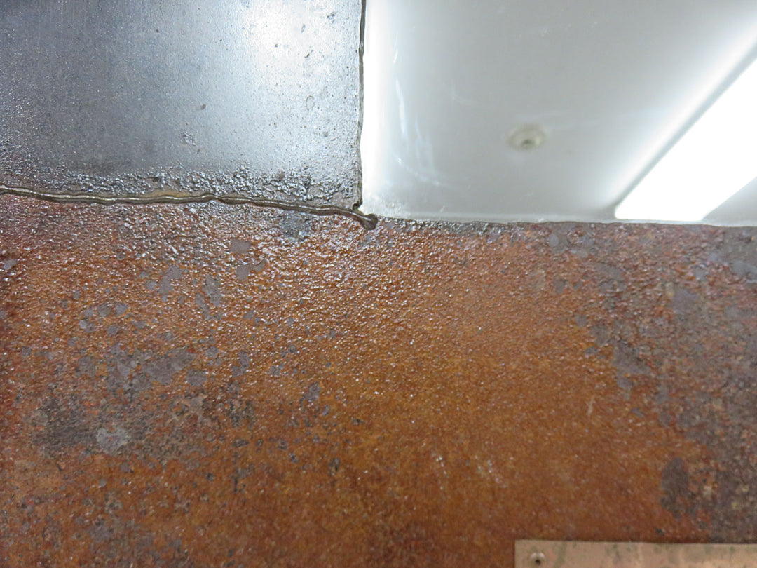 Mirror in Oxidized Steel Frame